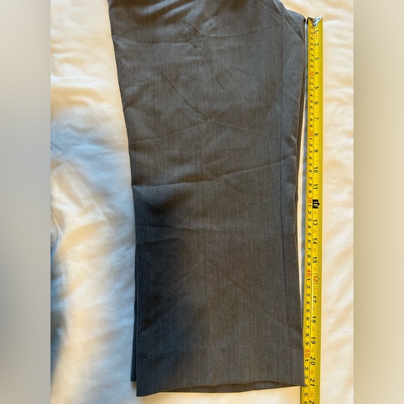 Nicole Miller NY Pants sz 8 Gray Flat Front Pockets Wide Leg Capri - Picture 14 of 16